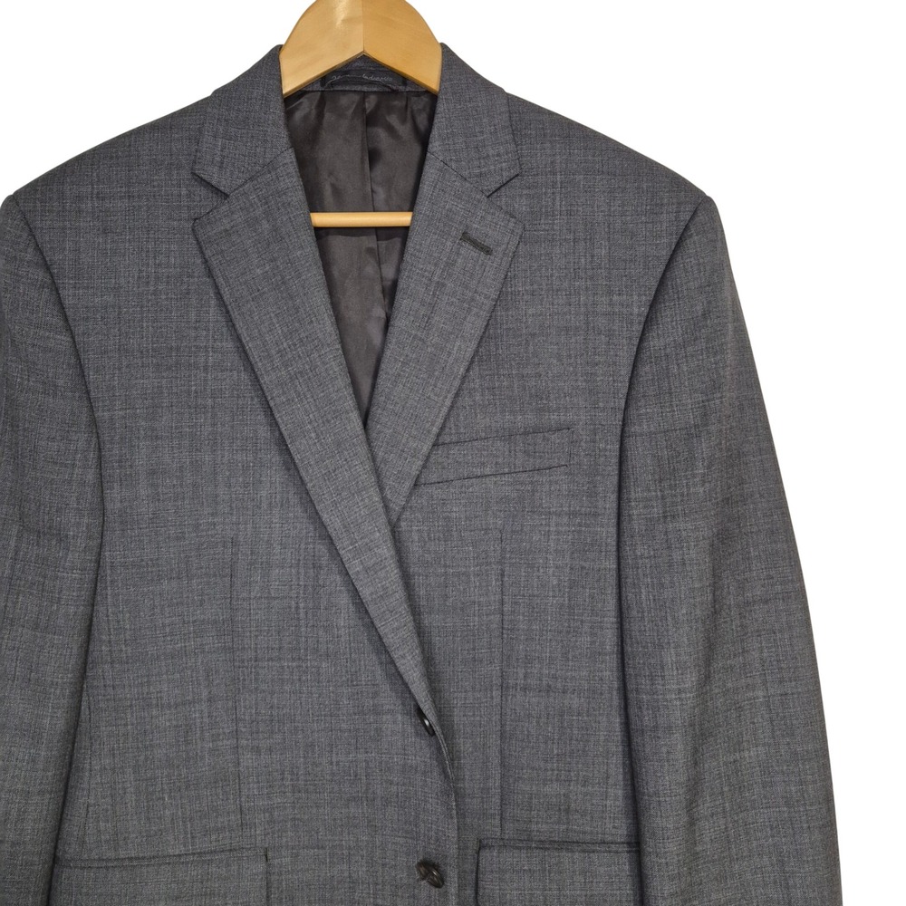 Lauren Ralph Lauren Blazer 40S Classic 100% Wool Suit Jacket Gray Professional